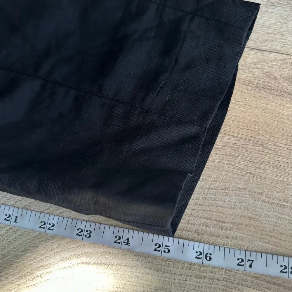 Banana Republic High Rise Barrel Tencel Linen Pant Black 8 Petite 713482